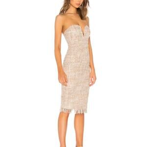 REVOLVE LPA Dress 691 Tweed Strapless